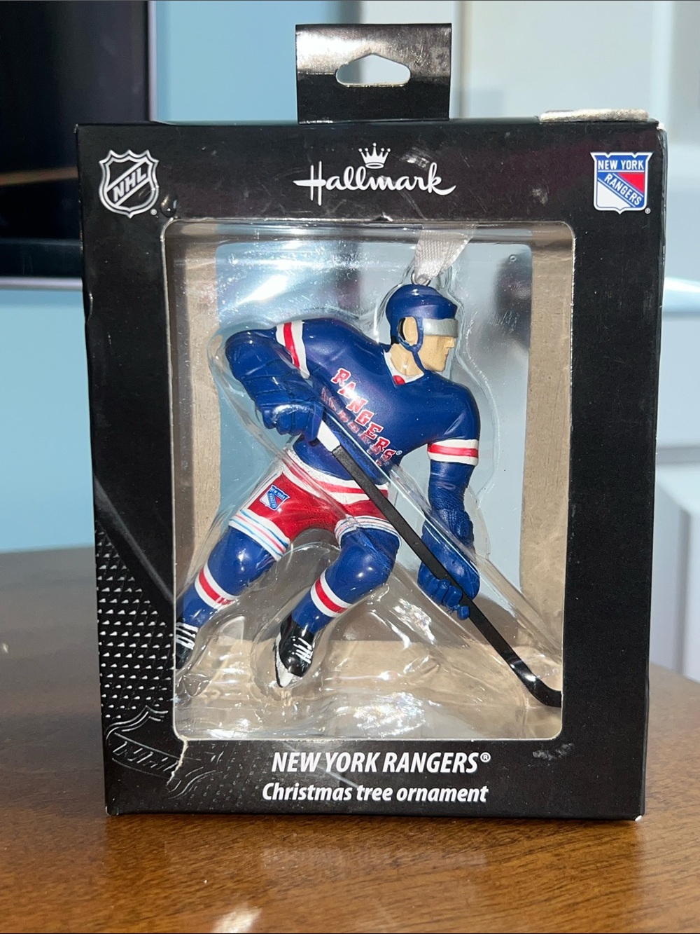 Hallmark New York Rangers Hockey Player Christmas Tree Ornament